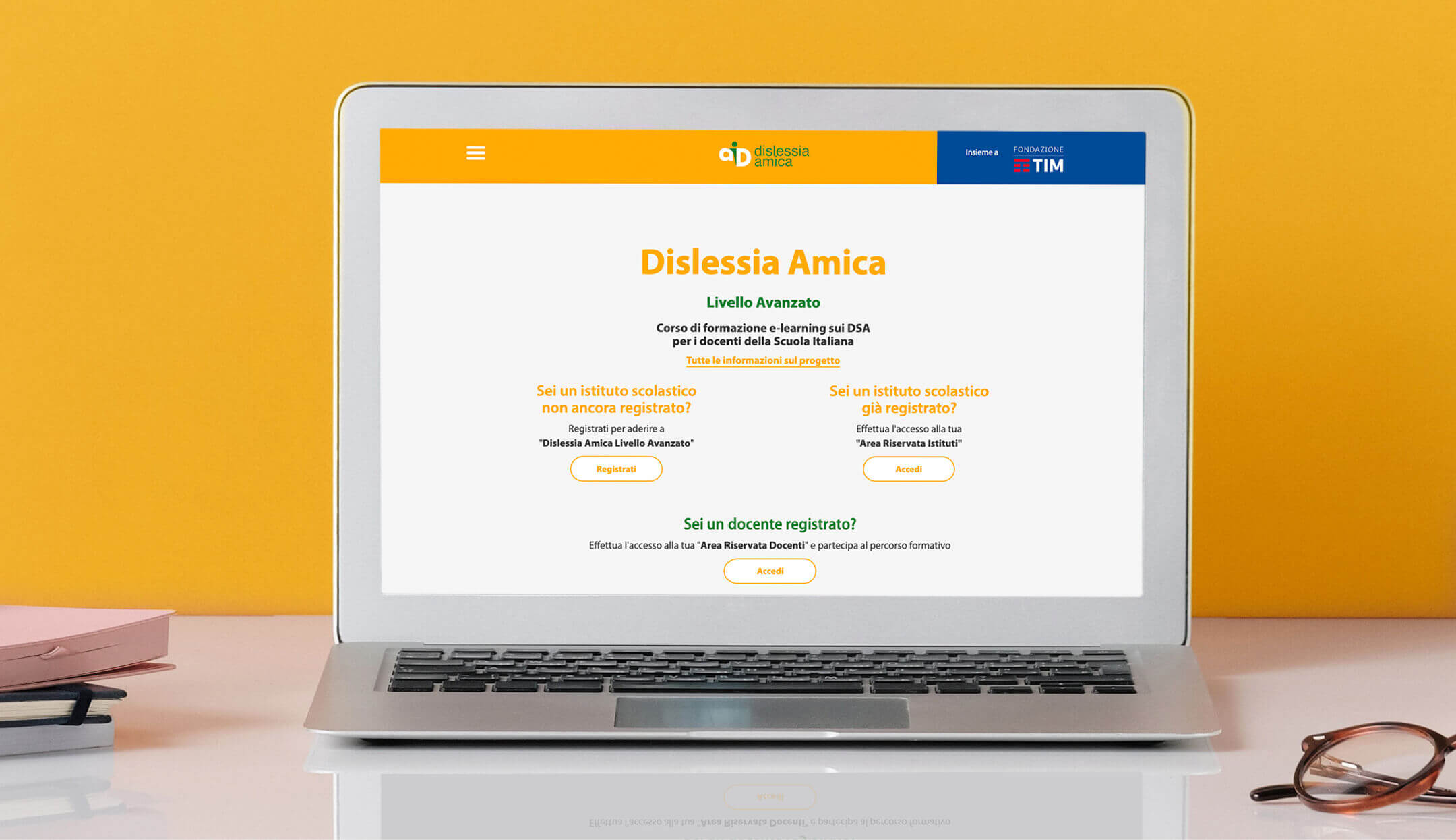 Schermata piattaforma dislessiaamica.com