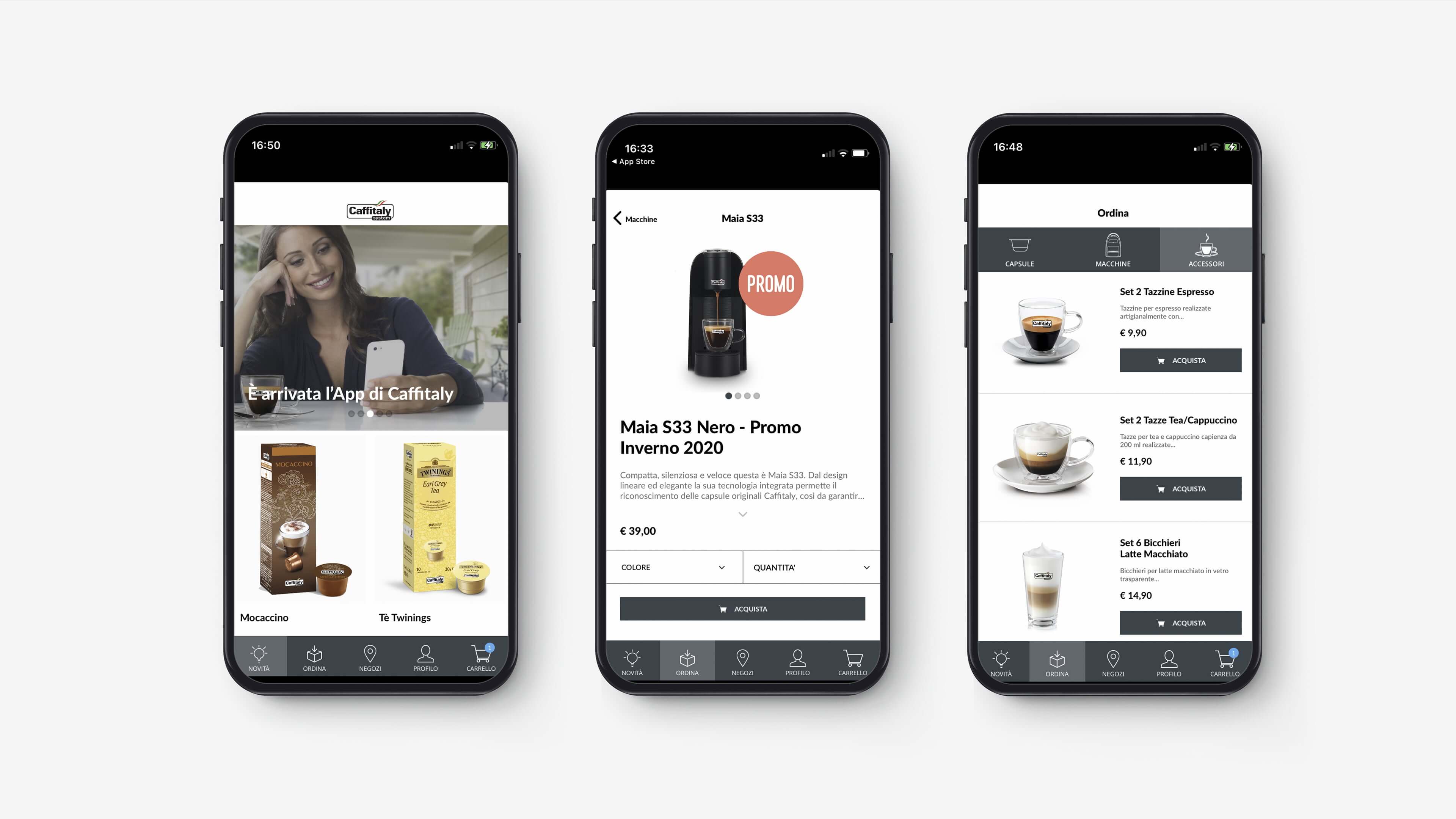 Schermate e-shop Caffitaly