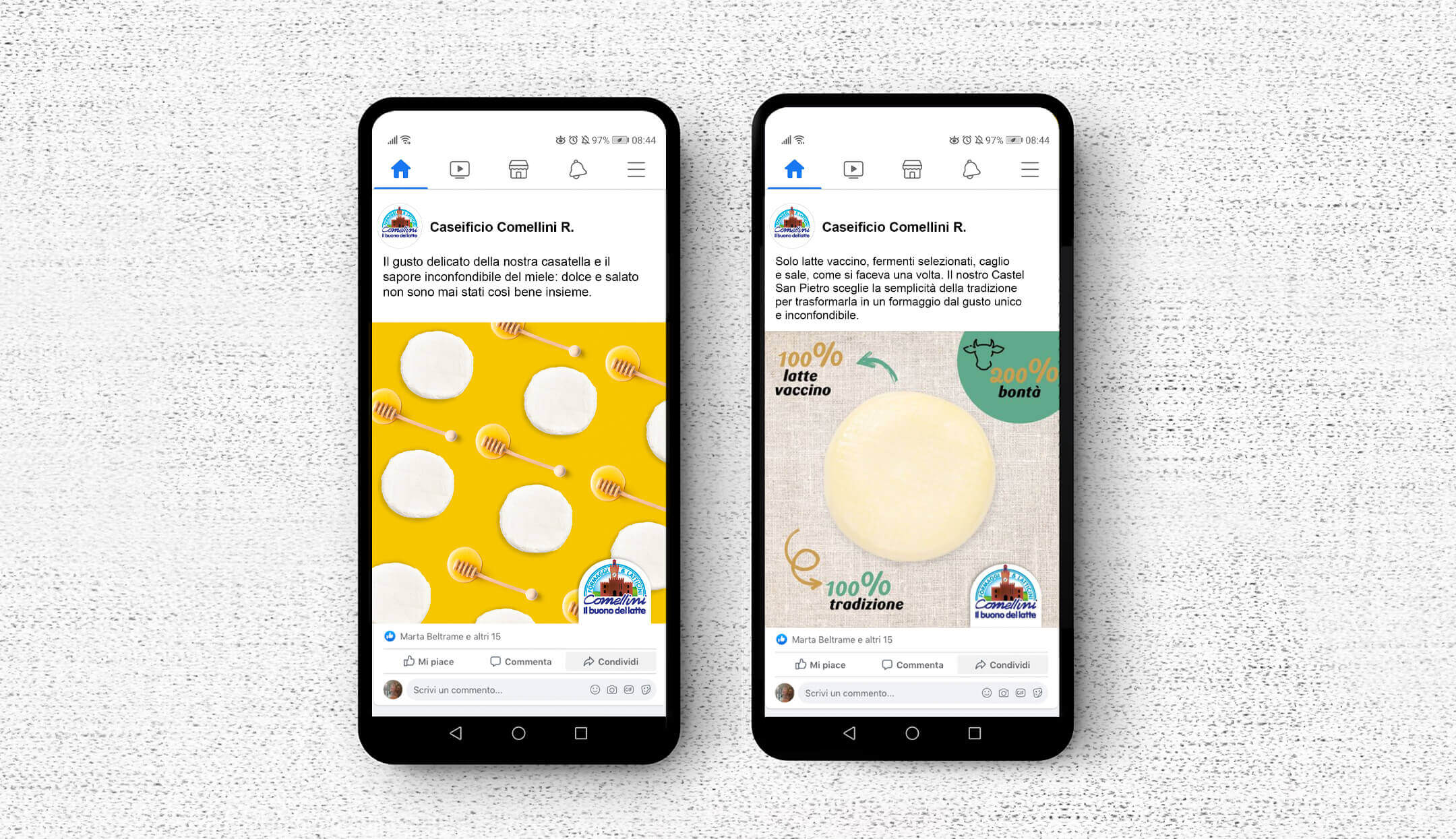 Post Facebook su smatphone