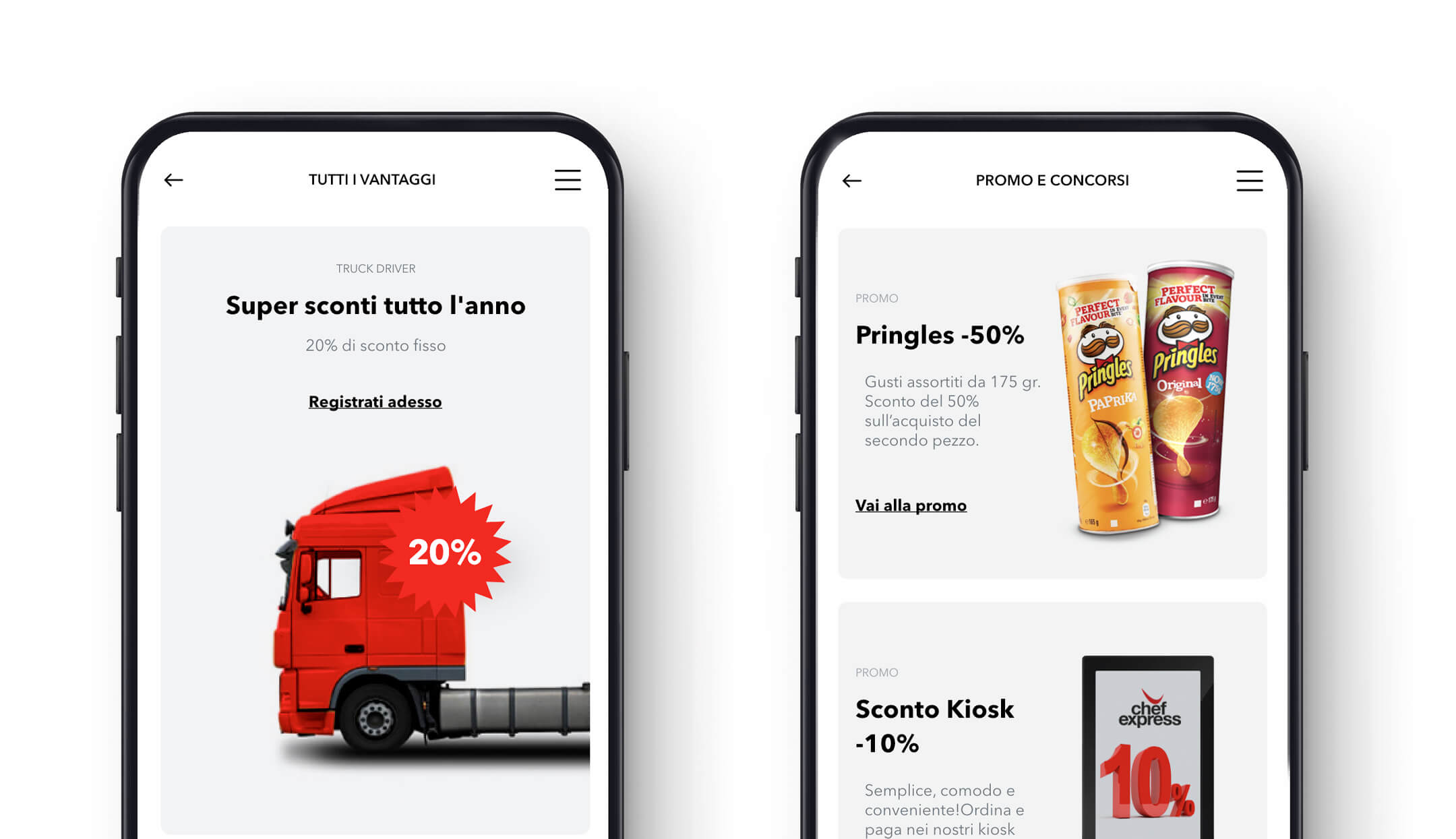 Schermate App Chef Express