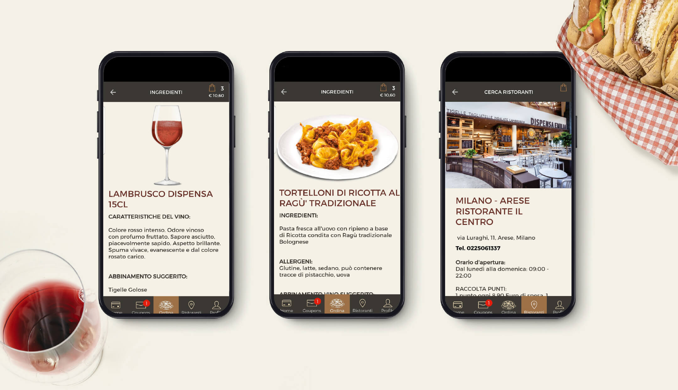 Schermate App Dispensa Emilia