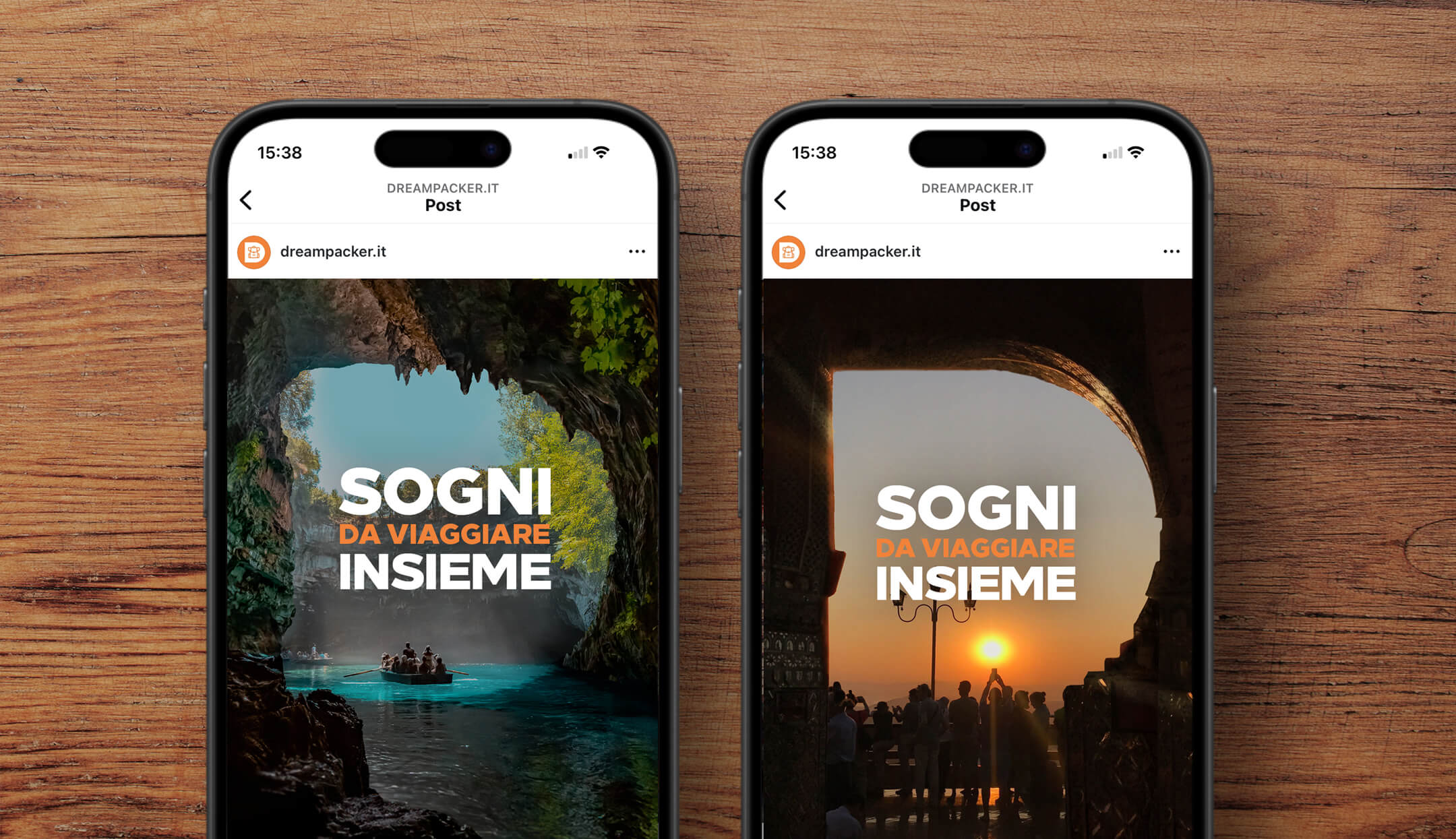 Post Instagram della pagina di DreamPacker
