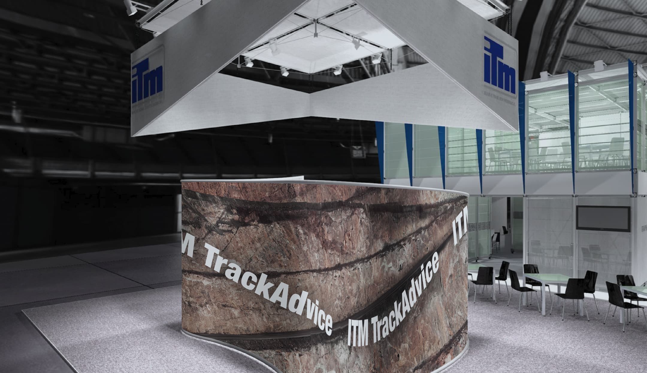 Porzione di stand della fiera