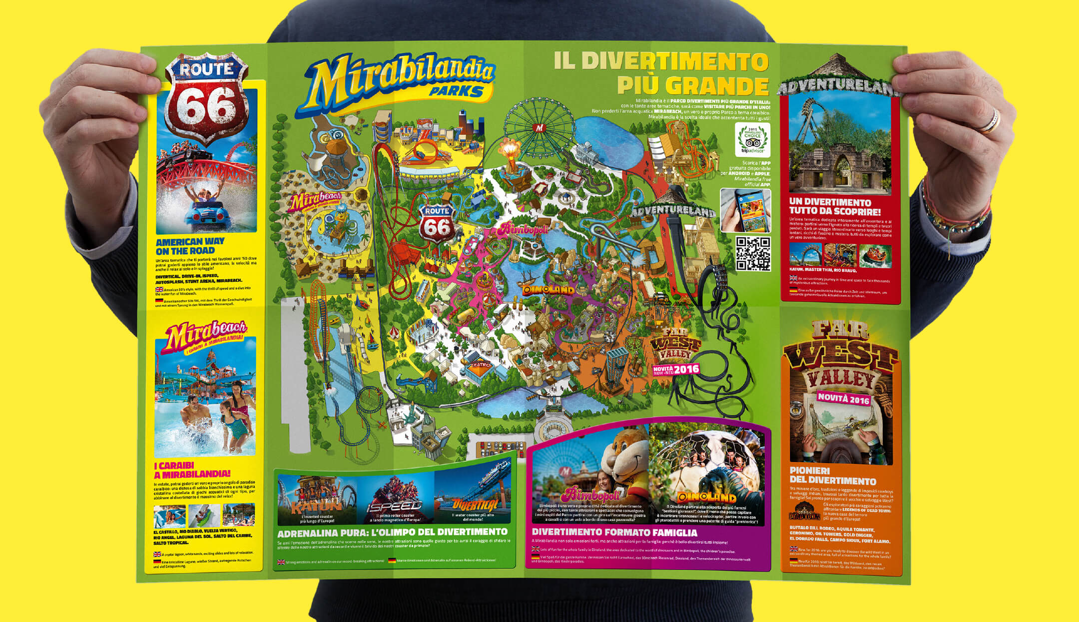 Mappa cartacea di Mirabilandia