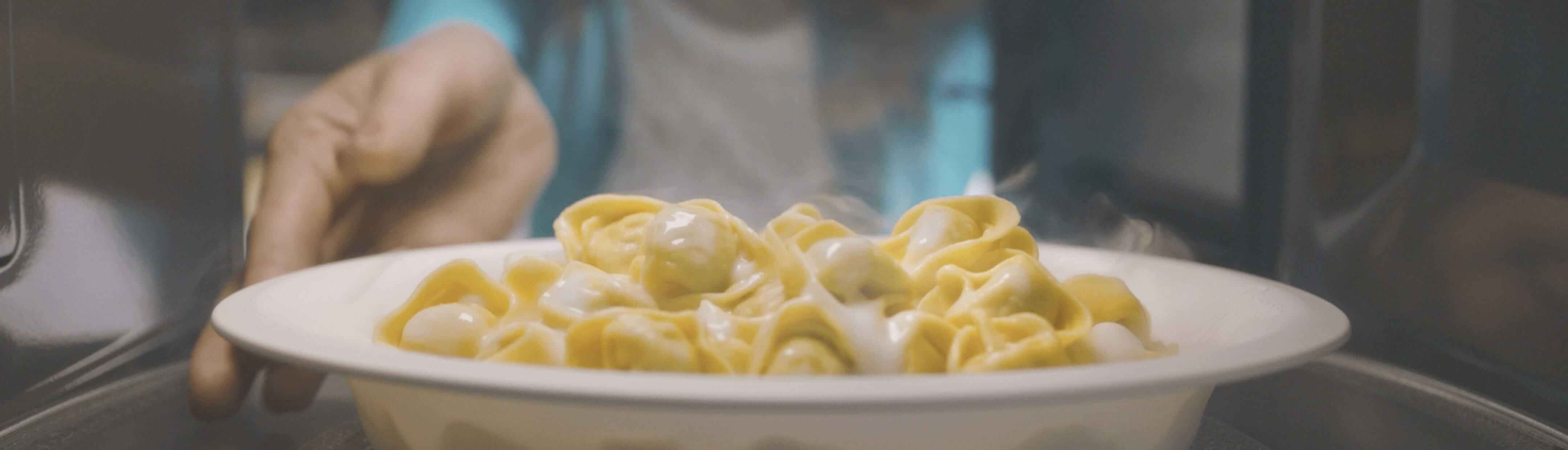 Piatto di pasta in microonde