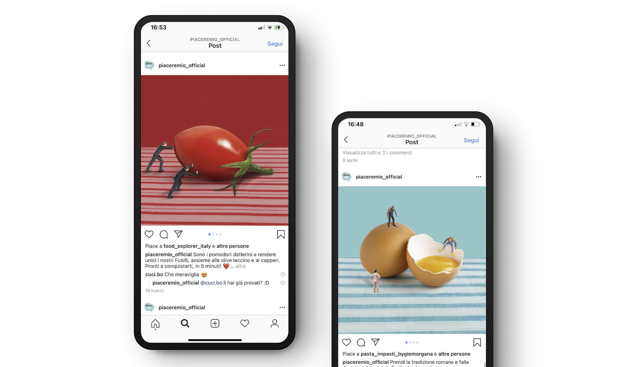 Post Facebook su smartphone