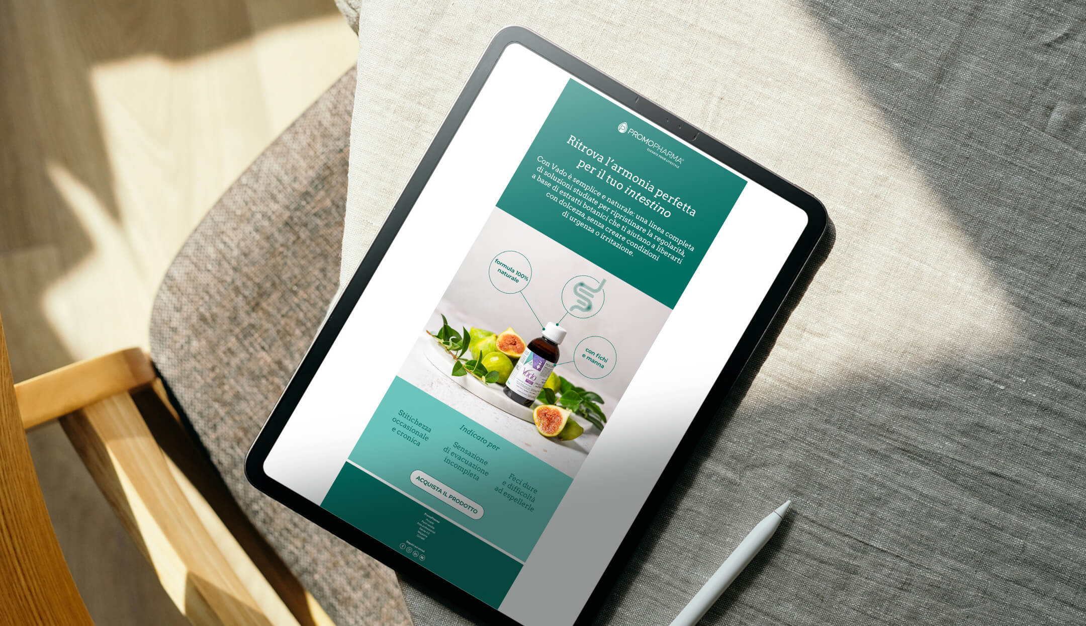 Dem di Promopharma visualizzata in un tablet 
