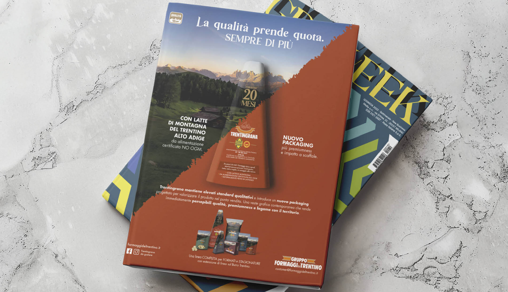 Materiale ATL a supporto della nuova comunicazione di Trentingrana