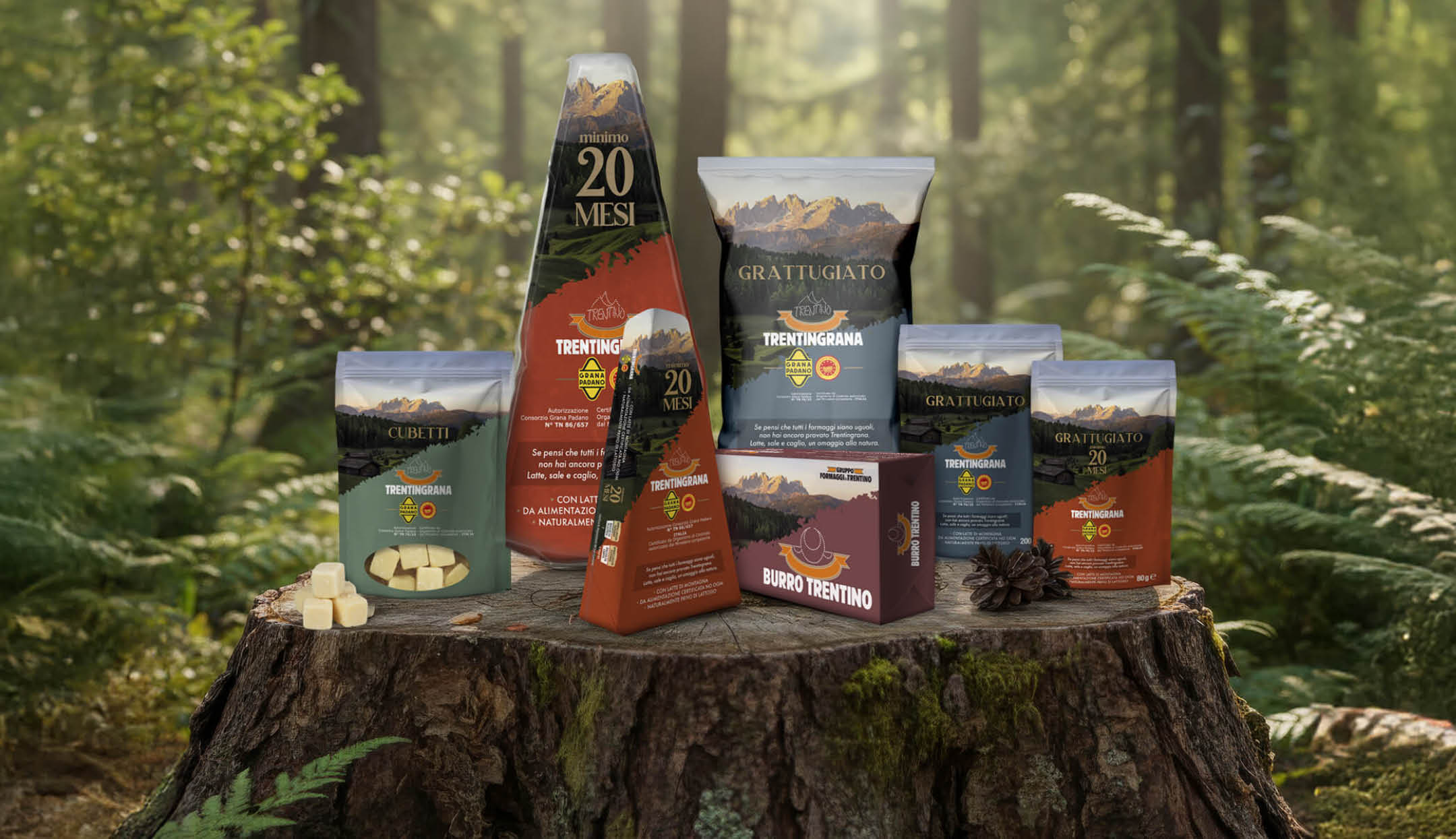 Groupage nuovi packaging prodotti Trentingrana